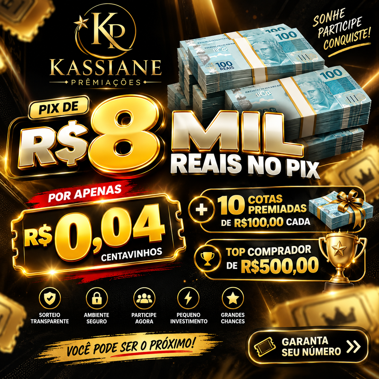 R$ 8 MIL REAIS NO PIX